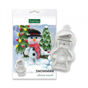 Silicon Christmas mould - Snowman Ø 7.7 cm