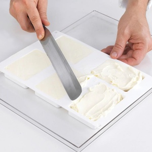 Silicon Ice Cream Sandwich Sandwich Biscuit Double, 2 silicone moulds x 5 cav. 6.8 x 9.9 x H 2 cm, 134 ml (BISC04) - Img 4