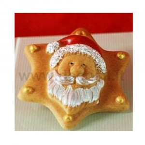 Silicon mould Santa Claus decoration, Ø 11 x H 3 cm - Img 2