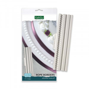 Silicon Moulding Curb Twisted Borders, 3 Subjects L 19.6 cm - Img 1