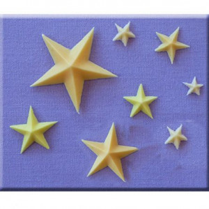 Silicon Star Mould, Ø 0.4 - 4 cm, 8 Decorations - Img 2
