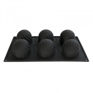 Silicon Twist mould Ø 6.2 x H 5.5 cm, 6 cavities, 110 ml - Img 2