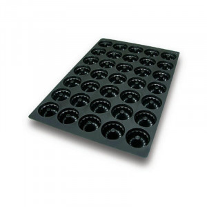 Silicone Gugelhopf Single-portion mould Ø 6 x H 3.75 cm, 35 cavities, 80 ml (SQ049) - Img 2
