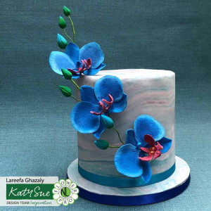 Silicone mould 5 patterns Orchid Ø 8 - 4 cm, 3 pcs - Img 3