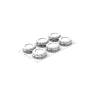 Silicone mould Charlotte 100 Ø 7 x H 3.3 cm, 6 cavities x 100 ml - Img 2