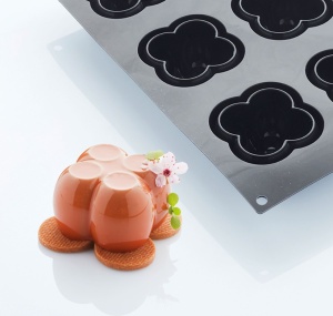 Silicone mould Chloe 6.1 x 6.1 x H 4 cm, 6 cavities, 110 ml - Img 1