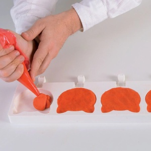 Silicone mould Ice Cream Cat, 2 silicone moulds x 4 cav. Ø 8.85 x H 8.2 cm, 95 ml, 50 sticks - Img 7