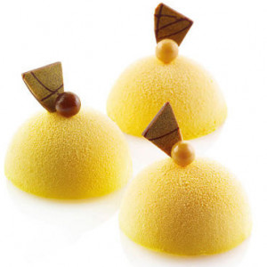 Silicone mould Mini Semi-Spheres Single Portion Ø 3.5 x h 1.75 cm, 96 cavities, 11 ml (SQ015)