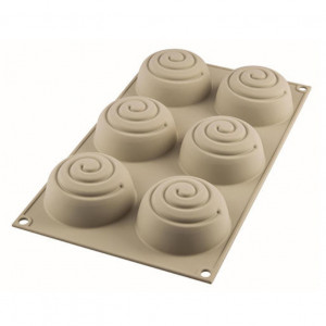 Silicone Spiral mould Ø 6.8 x H 3.7 cm, 6 cavities x 100 ml - Img 2