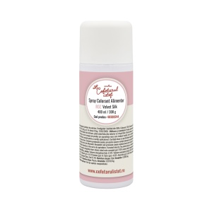 SPRAY VELVET Silk – Хранителен оцветител в розово Pantone 5025 U, 400 мл