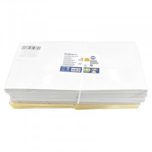 Square Dessert / Cake Box, White Cardboard / Gold Lid, 20 x 20 x H 20 cm, Set 20 pcs - Img 2