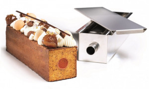Stainless steel baking tin, Geometric pattern, 6 x 25 x H 6 cm, vol. 900 ml - Img 3