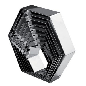 Stainless steel Hexagon branch 21x24xH5cm