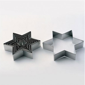 Stea - Decupatoare Inox Ø 3.7 - 15 x H 2 cm, Cutie 9 Buc