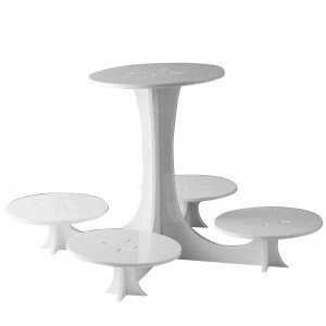 Suport Tort / Bufet Model Milano, 5 Platouri, 62 x 62 x H 38 cm