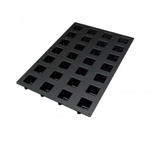 Sweet Corner Single Serving Silicone mould 5.2 x 5.2 x H 5.07 cm, 28 cavities, 102 ml, (SQ021) - Img 2