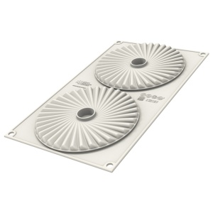 Szilikon Decor Top/Insertion forma, szoknya Ø 14 x H 1 cm, 2 üreg, 100 ml - Img 4