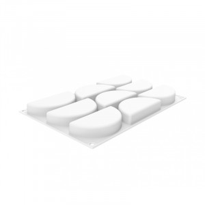 Szilikon forma Rainbow 10 x 2,1 x H 5 cm, 9 üreg, 80 ml + vágóeszköz - Img 2
