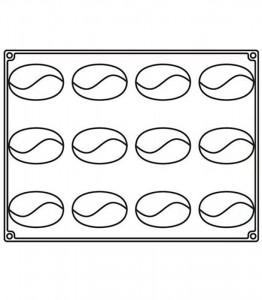 Szilikon görbe forma, egyadagos 8,5 x 5,3 x h 4,2 cm, 100 ml, 12 üreggel - Img 2