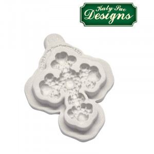 Szilikon öntőforma kereszt drágakövekkel 4,5 x 3,2 x 0,4 cm - Img 2