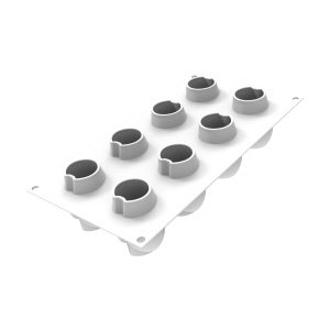 Taki Силиконова форма Ø 5 x H 7 cm, 8 кухини x 100 ml - Img 4