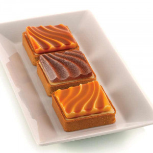 Tarte Sand Set 8 x 8 x H 2 cm, 6 Microperforated Copper + Silicon Mould 6 Cavities - Img 3