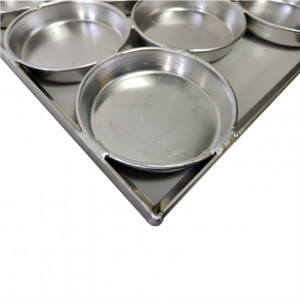 Tava Chifle 60 x 40 cm - 13 cavitati Ø 12 cm, Aluminiu - Img 3