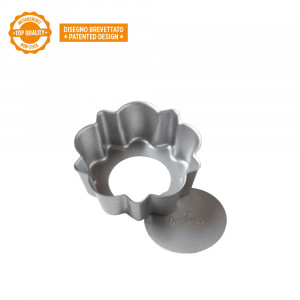 Tava Tarta Margini Festonate si Baza Detasabila, Ø 8 x H 3 cm, Aluminiu Antiaderent - Img 2