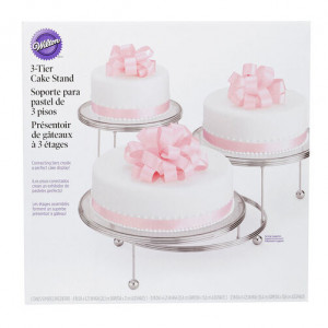 Torta / büfé állvány fém, 3 tányér - Img 4