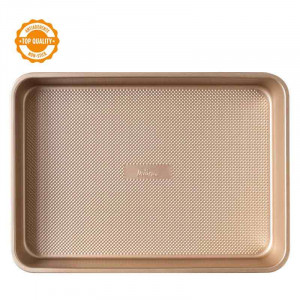 Tray Tray Top, Rectangular Straight Edged Cake Tin, 34.7 x 24.5 x H 5.5 cm, Non-Stick Metal - Img 2