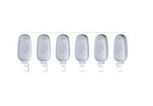 Wave GEL18 3D Silicon Ice Cream mould, 2 moulds x 6 cavities 9.3 x 4.8 x H 3 cm, 88 ml, 50 sticks - Img 3