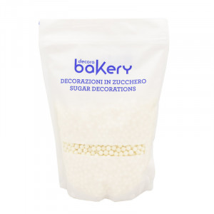 White Sugar Pearls Glitter Ø 7mm, 1 Kg - Img 3