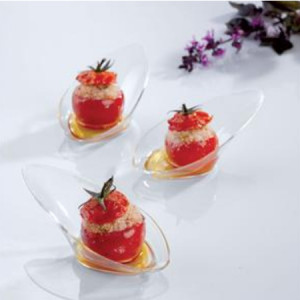 Wing Saucers 10 x 5 x H 3 cm, Plastic Transparent, Set 100 pcs - Img 2