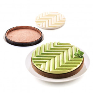 Комплект Tarte Grafique Ø 25 cm, 1 микроперфорирана клонка + силициева форма - Img 5