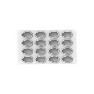 Манго 3D 5,7 x 3,5 x H 2,6 cm - Силиконова форма за монопорция, 16 кухини x 30 ml + резец - Img 2