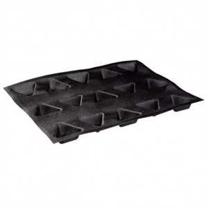 Микроперфориран силициев калъп 30x40cm, 15+15 кавитативни триъгълника 6x6x6xH2.5cm, комплект от 2 части - Img 1