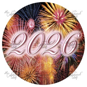 Печатни вафли Celebrations - New Year's Eve Model 1, Ø 20 cm - Сладкарски изделия Istet