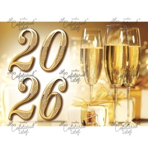Печатни вафли Festive - New Year's Eve Модел 13, A4 - Сладкарски изделия