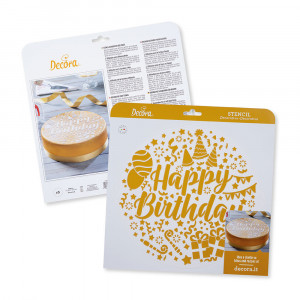 Пластмасов кръгъл декор Sablon Happy Birthday Ø 25 cm - Img 4