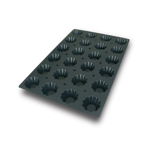 Силиконова форма Brioche/Savarina Monoportion Ø 7,9 x H 3,5 cm, 24 кухини, 84 ml ( SQ001) - Img 4