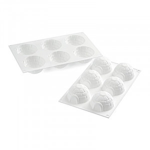 Силиконова форма Igloo Ø 7,6 x H 4,2 cm, 6 кухини x 115 ml - Img 2
