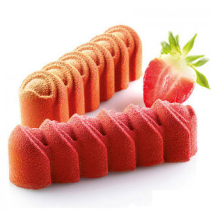 Силиконова форма Surf Monoportii 11,8 x 3,3 x h 3,6 cm, 24 кухини, 100 ml (SQ028) - Img 1