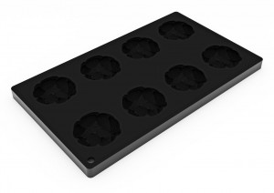 Силиконова форма TOP Migdala Mini Ø 6 x H 1,4 cm, 8 кухини, 28 ml - Img 2