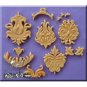 Силиконови формички Барокови декорации Ø 4 - 6 cm - Img 2