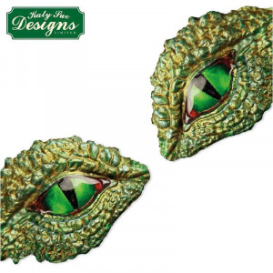 Силиконов калъп за очи на дракон, 2 предмета 8,5 x 6,4 cm - Img 3