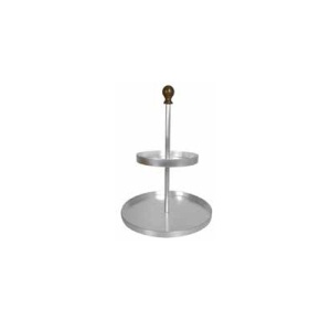 Стойка за бюфет, бар за бонбони FINGER FOOD, алуминий и бронз, Ø 20-13 x H 32 cm - Img 1