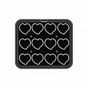 Форма Cookmatic Модел 59 Профил с мрежа, 7,3 - 7,6 x 6,8 - 7,1 H 2 cm, 12 кухини - Img 2