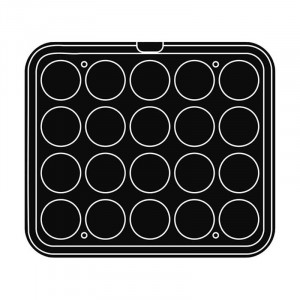 Форма Cookmatic Cookmatic Model 21 Profil Neted, Ø 5,6 - 6 x H 2 cm, 20 кухини - Img 2