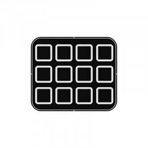Форма Cookmatic Cookmatic Model U Profil Neted, 6,2 - 6,9 x 6,2 - 6,9 x H 1,5 cm, 12 кухини - Img 2
