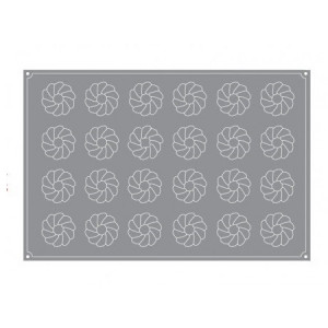 Форма Pavoflex 60x40cm Fancy Ø7.5xh4.8cm, 24 кухини, 120 ml - Img 2